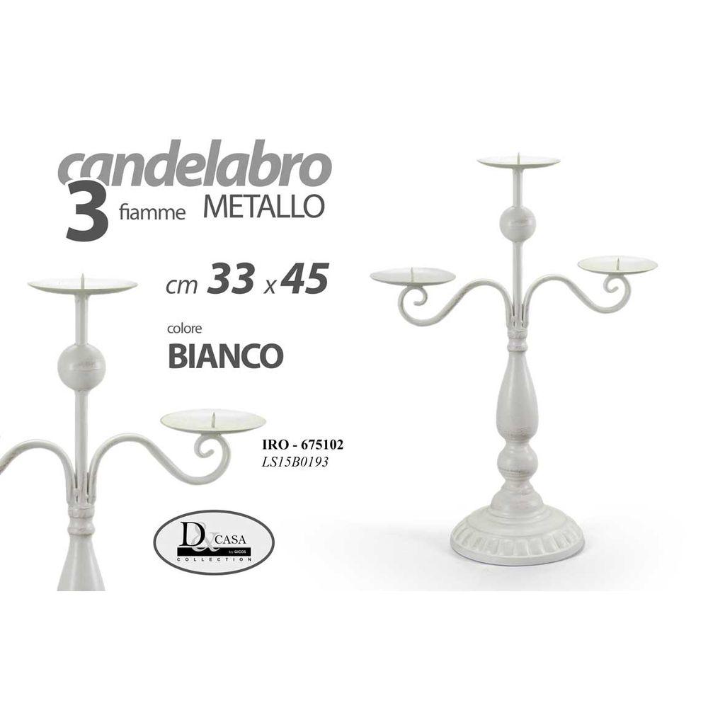 Iro/Portacandela 3 33*15*45Cm Ls15B0193 - Candelabri | Mikasa