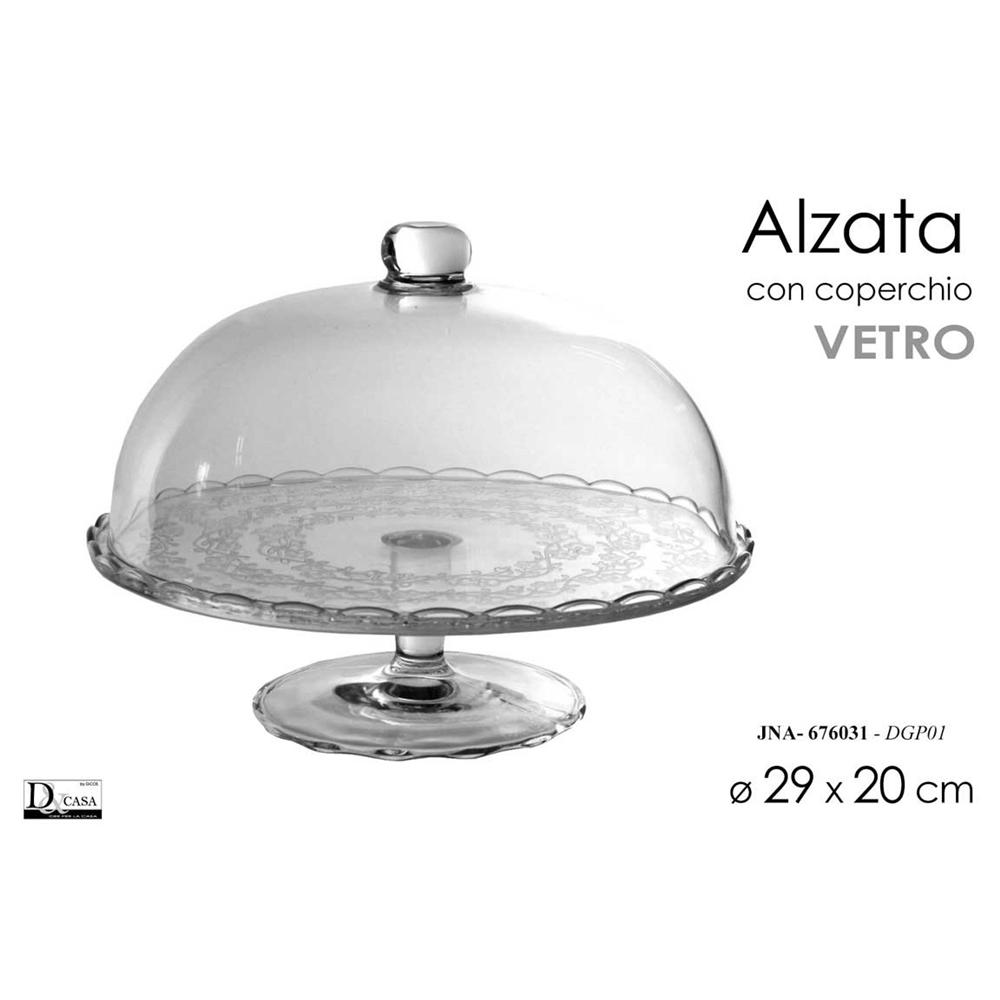Jna/Porta Torta Con Coperchio 32X32X17Cm Dgp01 - Vetro Trasparente - Alzatine | Mikasa