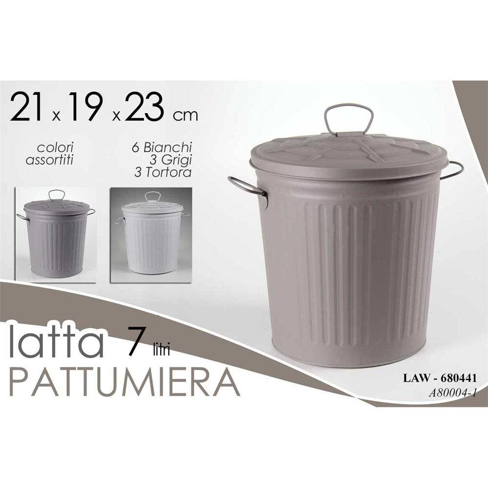 Law/Pattum. 7L 21X19X23Cm Ass A80004/1 - Metallo Assortito - Pattumiere | Mikasa
