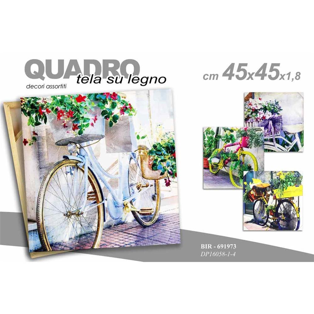 Bir/Quadro Ass 45*45*1,8Cm Dp16058-1/4 - Tela Assortito - Quadri | Mikasa