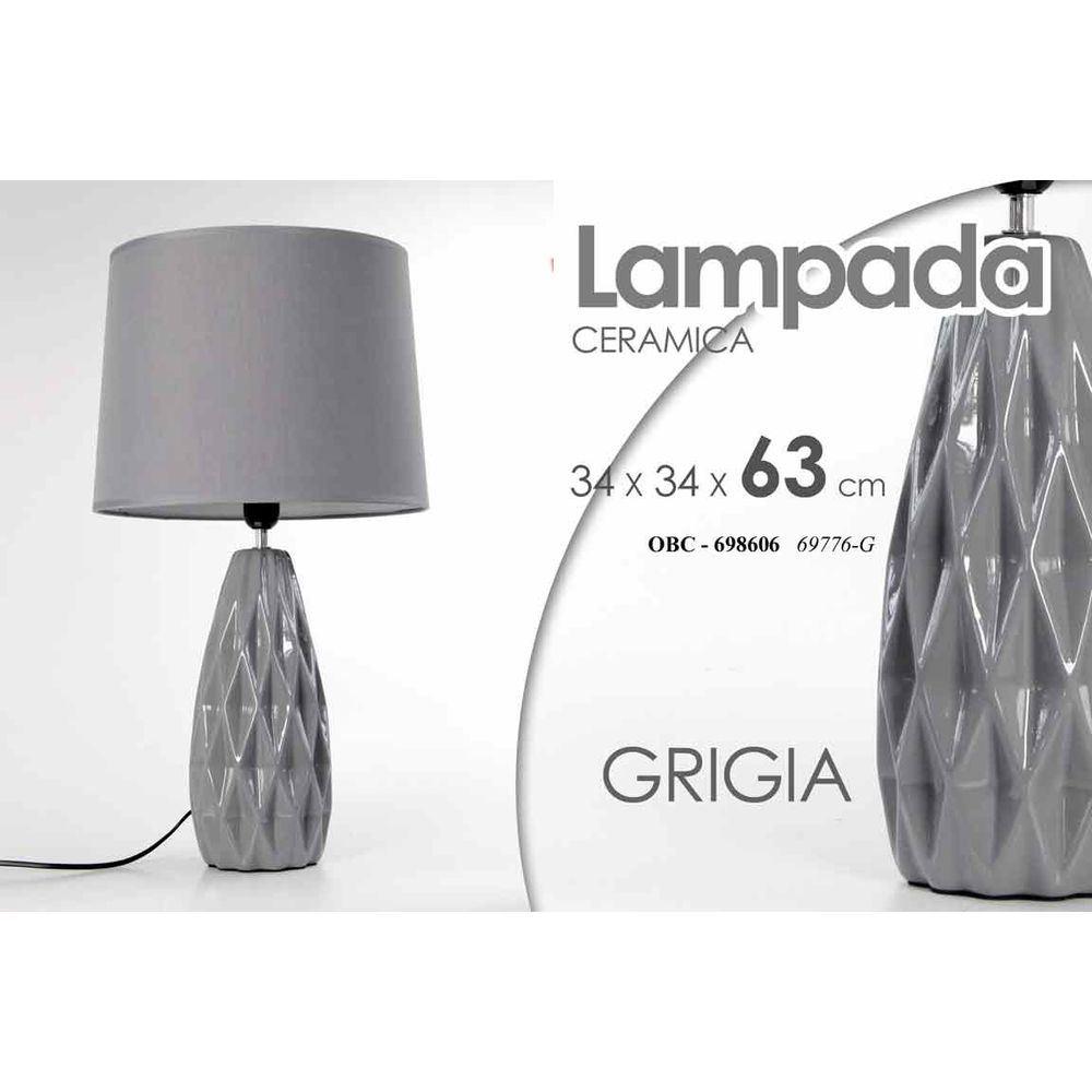 Obc/Lampada Grigia 34*34*62,5Cm 69776-G