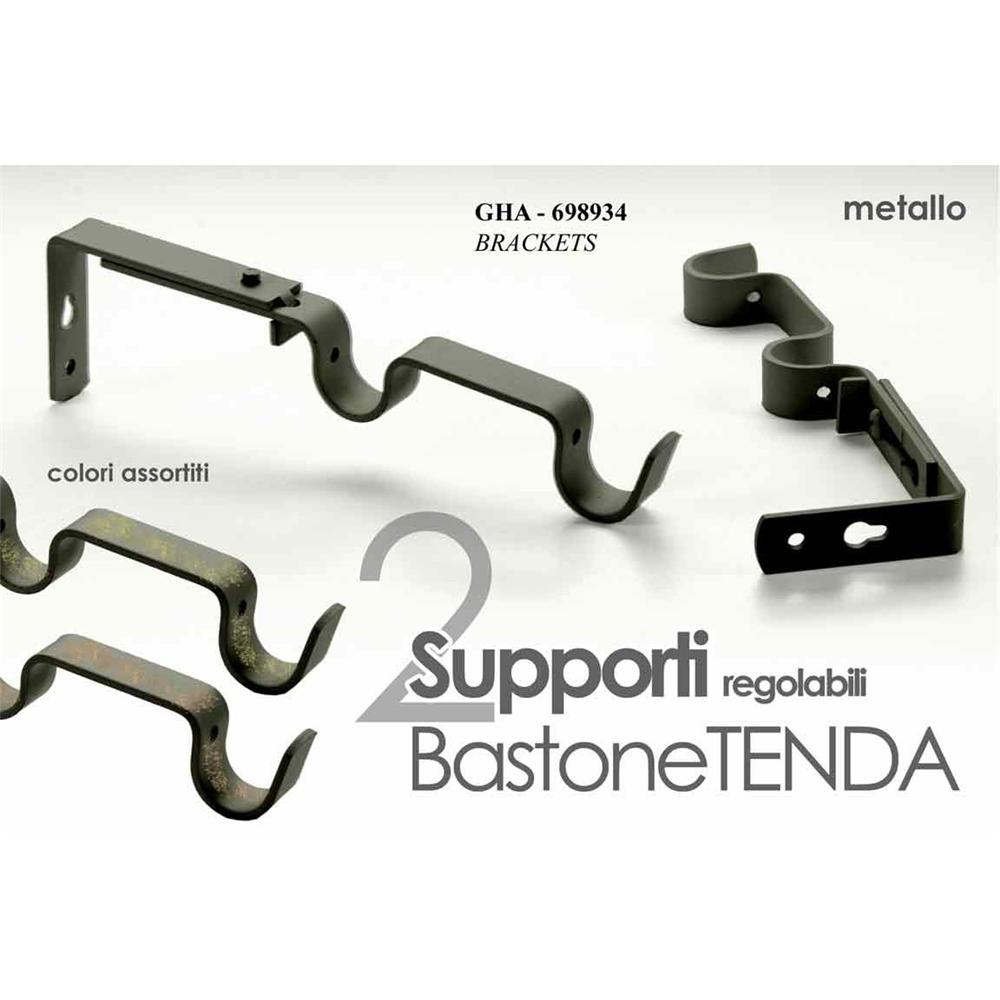 Gha/2 Ganci Estend.Metallo Ass Brackets - Metallo Assortito - Aste Tende | Mikasa