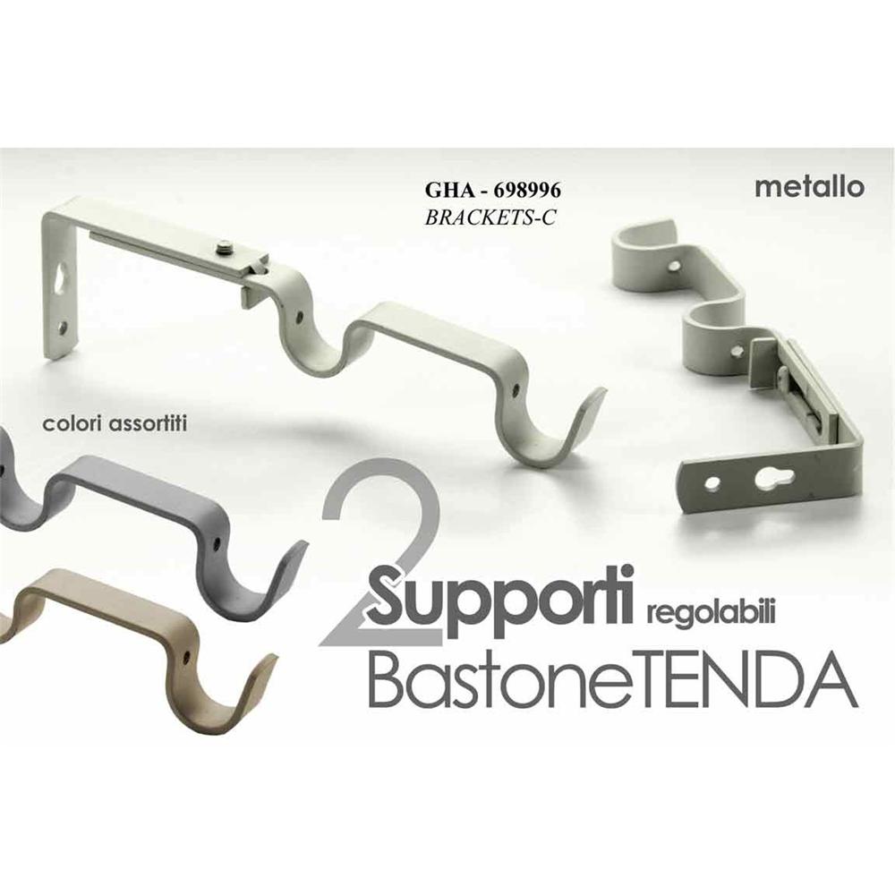 Gha/2 Ganci Estendib.Color Brackets-C - Metallo Assortito - Aste Tende | Mikasa