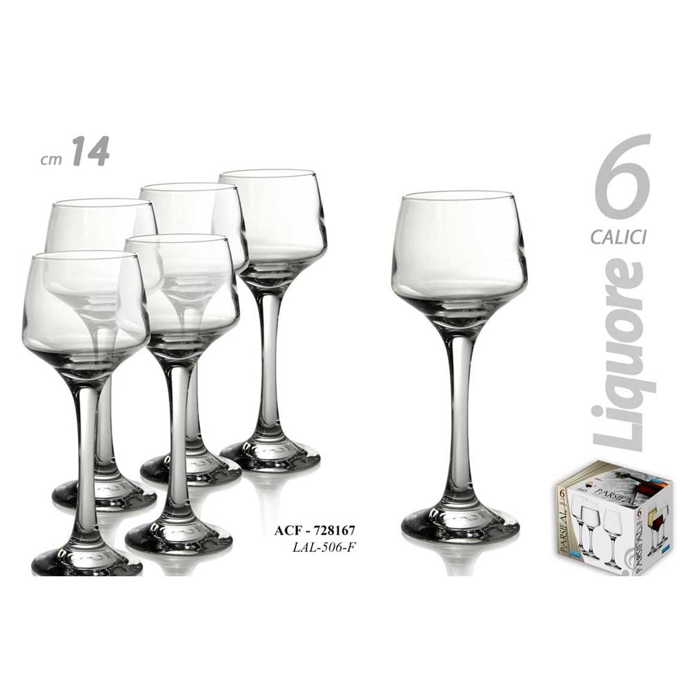 Acf/6 Calici 80Cc Liq. Parsifal Lal506F - Vetro Trasparente - Bicchieri | Mikasa