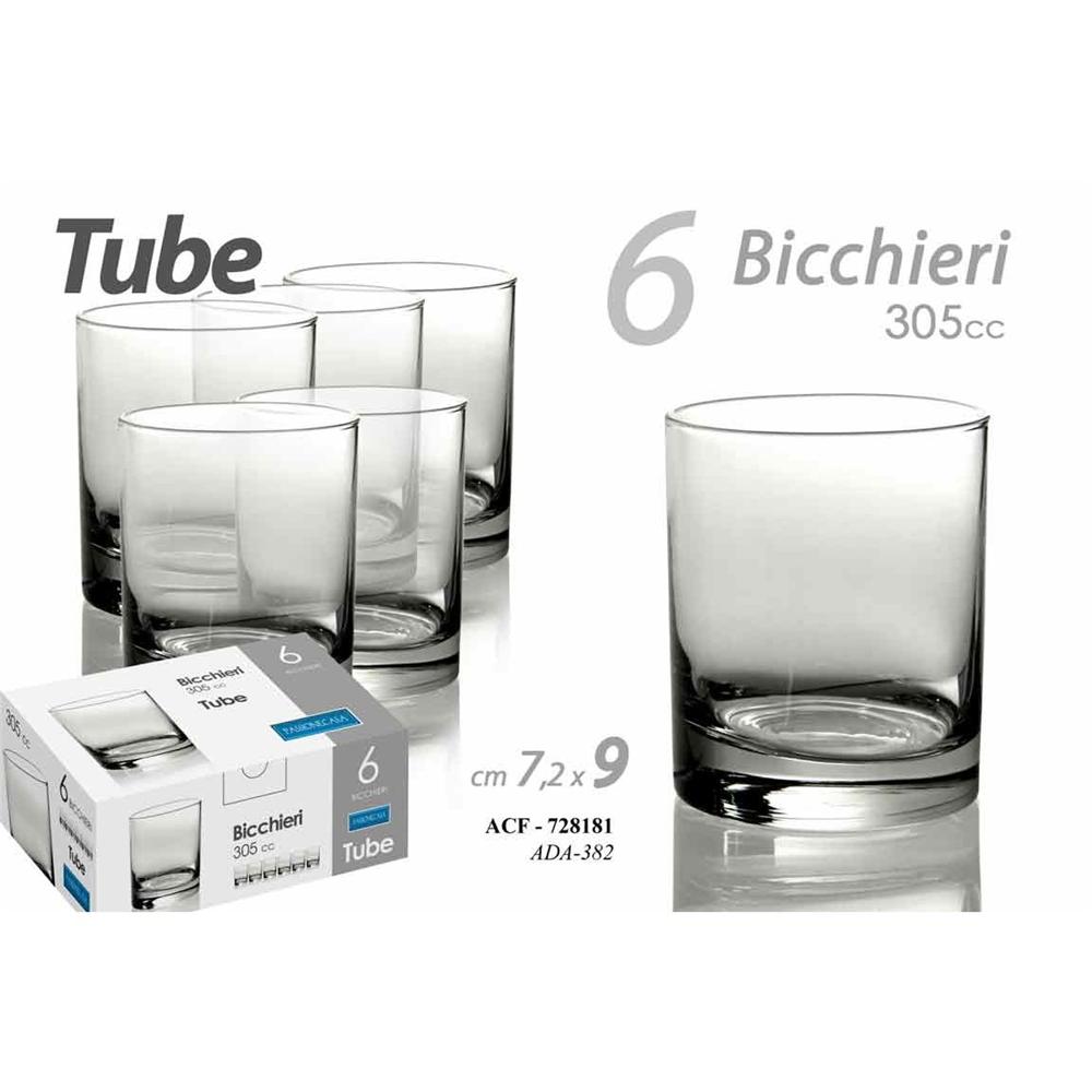 Acf/6 Bicchieri 305Cc Tube Ada382 - Vetro Trasparente - Bicchieri | Mikasa