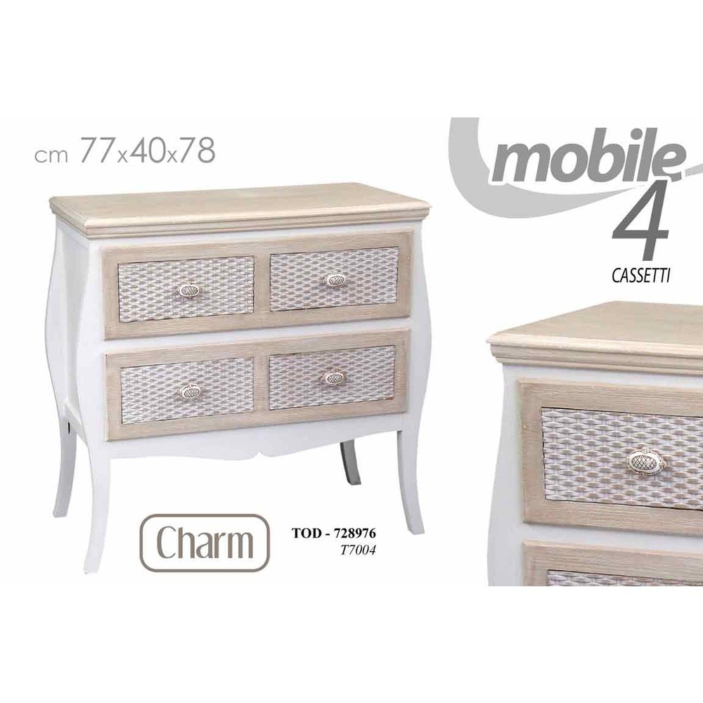 Tod/Mobiletto 2Cas H78Cm Charm T7004 - Crema - Mobili Contenitori | Mikasa