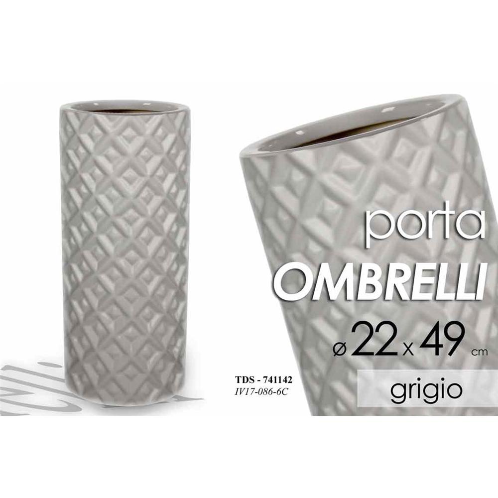 Tds/P.Ombrelli Grigi 22*49Cm Iv17-086-6C - Ceramica Grigio - Porta Ombrelli | Mikasa