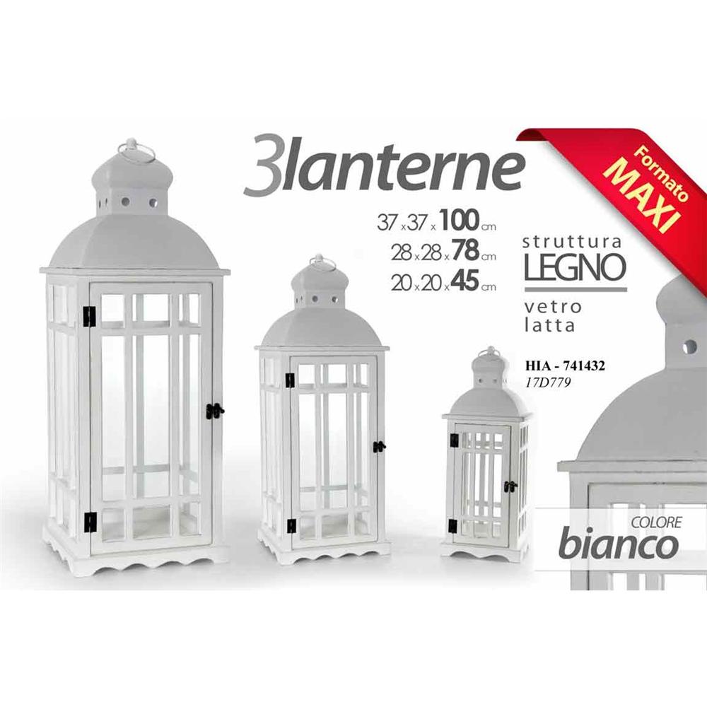 HIA/ SET3 LANTERNA BCA 37*37*100cm  18C063