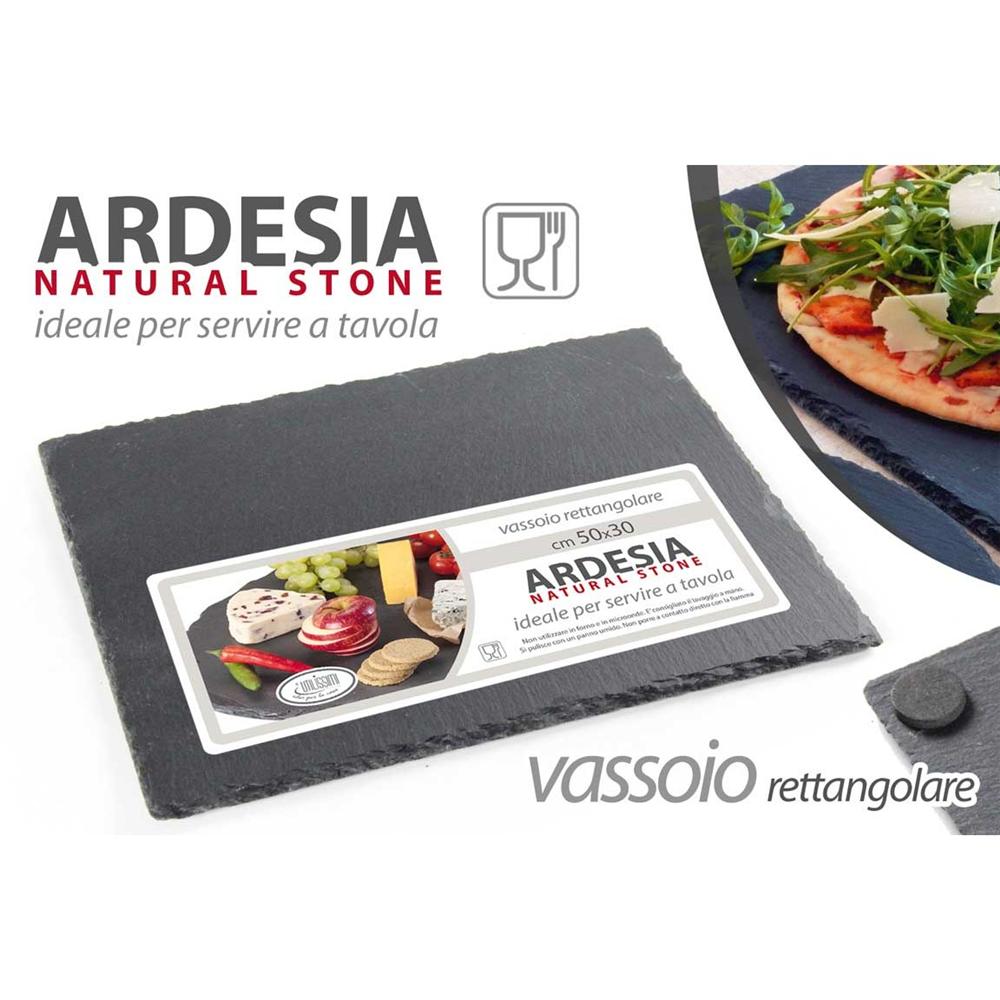 749797 Ose/Vassoio Ardesia Cm 30*20       30X20 - Ardesia Antracite - Ardesia | Mikasa