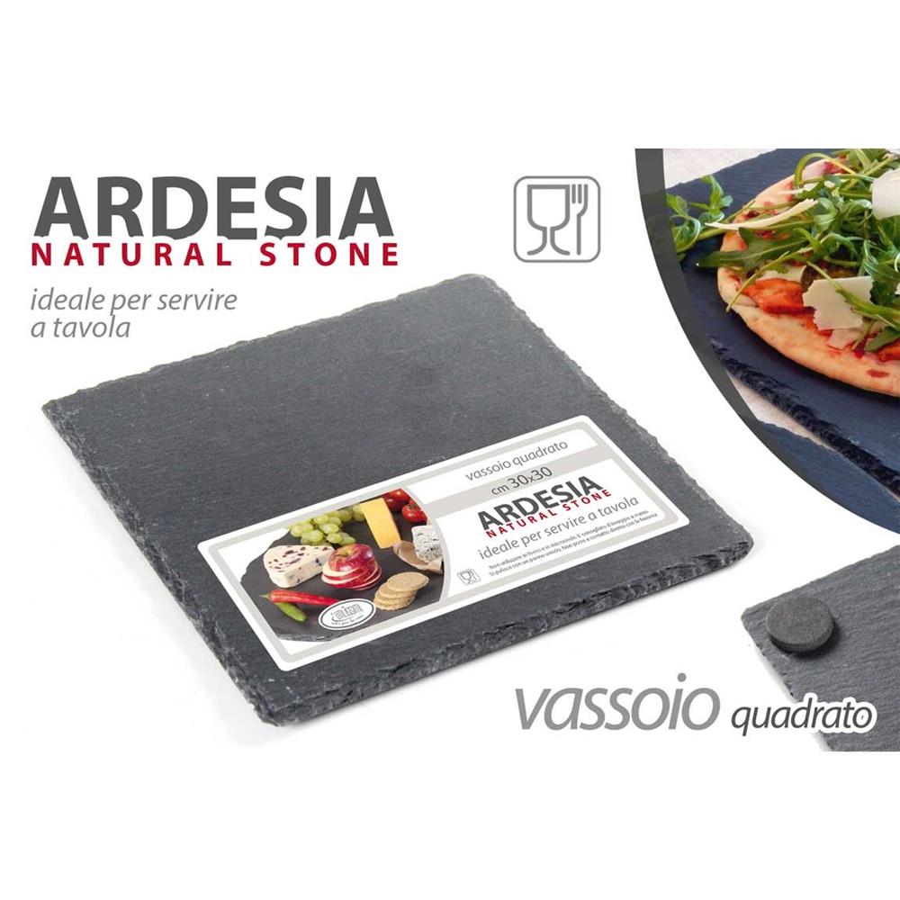 749827 Ose/Vassoio Ardesia Cm 25*25       25X25 - Ardesia Antracite - Ardesia | Mikasa