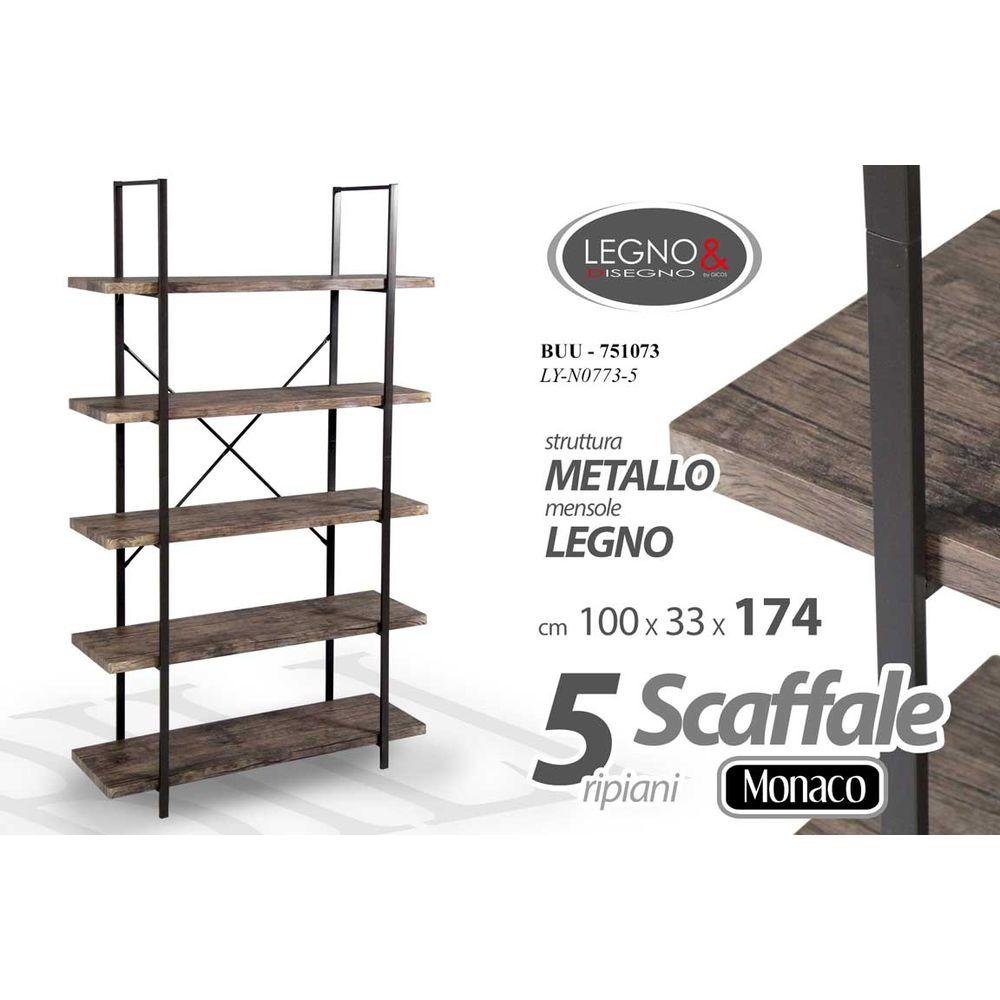 Buu/Scaffale 5Rip 100*33*174  Ly-N0773/5 - Mensole, Scaffali & Ripiani | Mikasa
