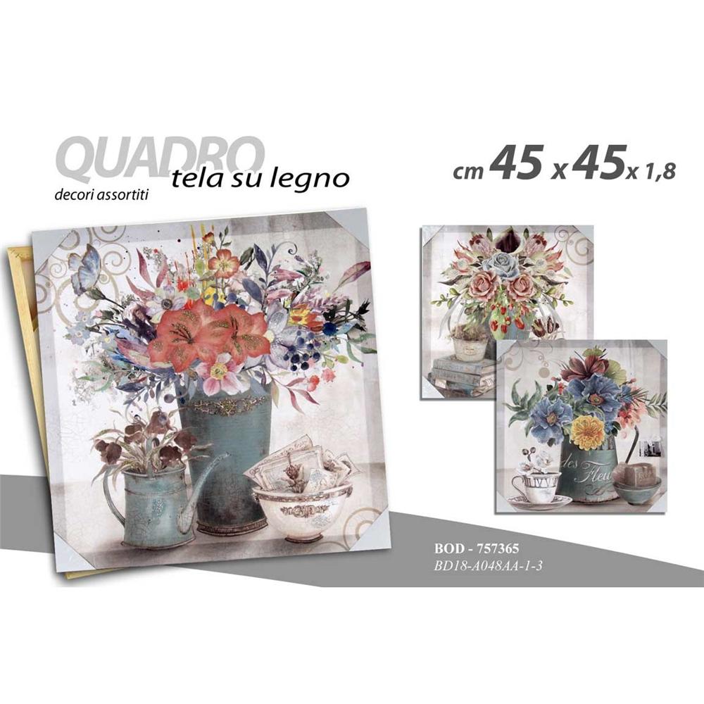 757365 Bod/Quadro As 45*45*1.8   Bd18A048Aa-1/3 - Tela Assortito - Quadri | Mikasa