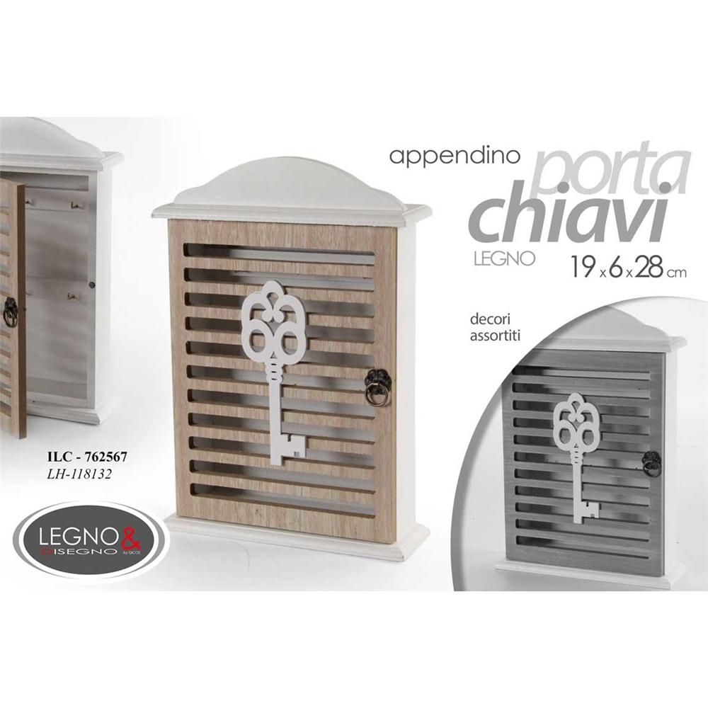 Ilc/P.Chiave As 19*6*27,5Cm Lh118132 - Legno Assortito - Porta Chiavi | Mikasa