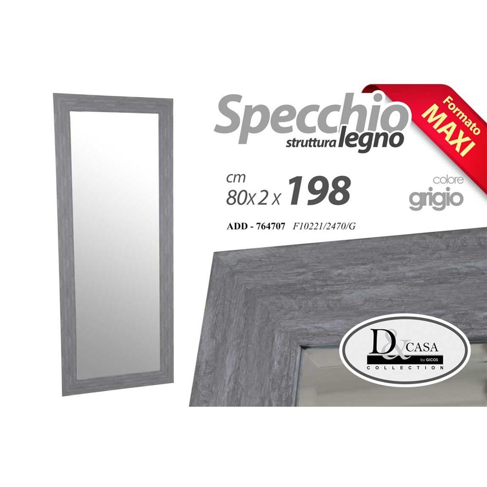 Add/Specchio Grigio 80*198 F10221/2470/G - Legno Grigio - Specchi | Mikasa