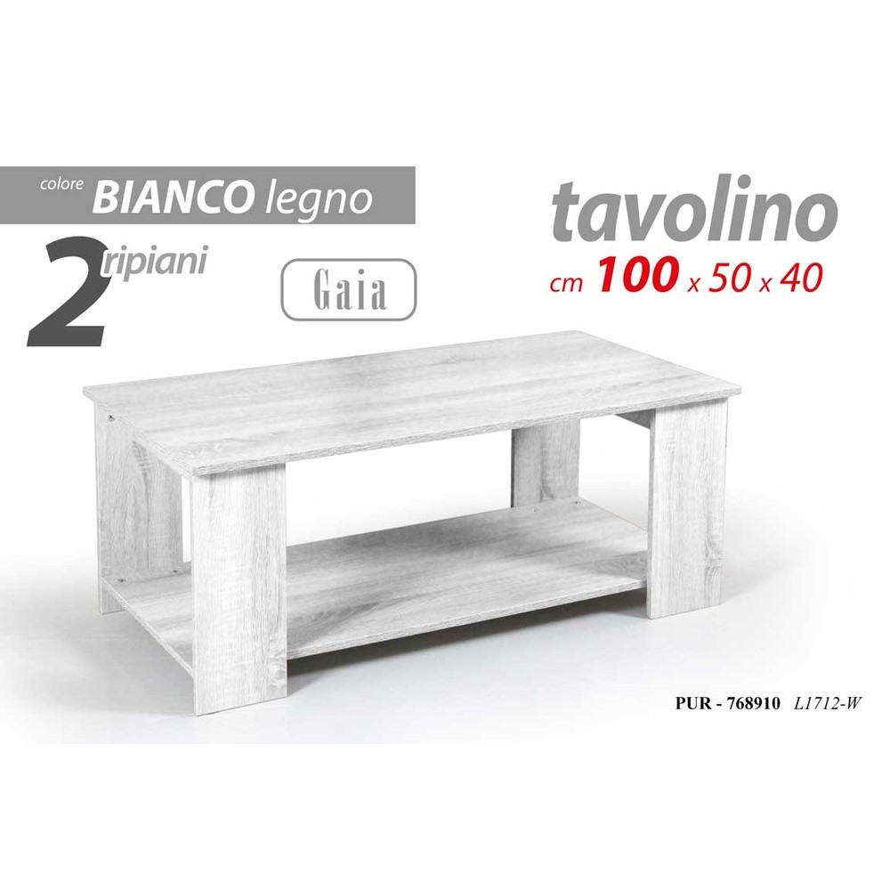 Pur/Tavolino Gaia 100*50*40Cm L1712-W
