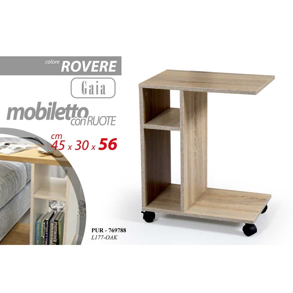 Pur/Mobile C/Ruot Gaia 45*30*56 L177-Oak