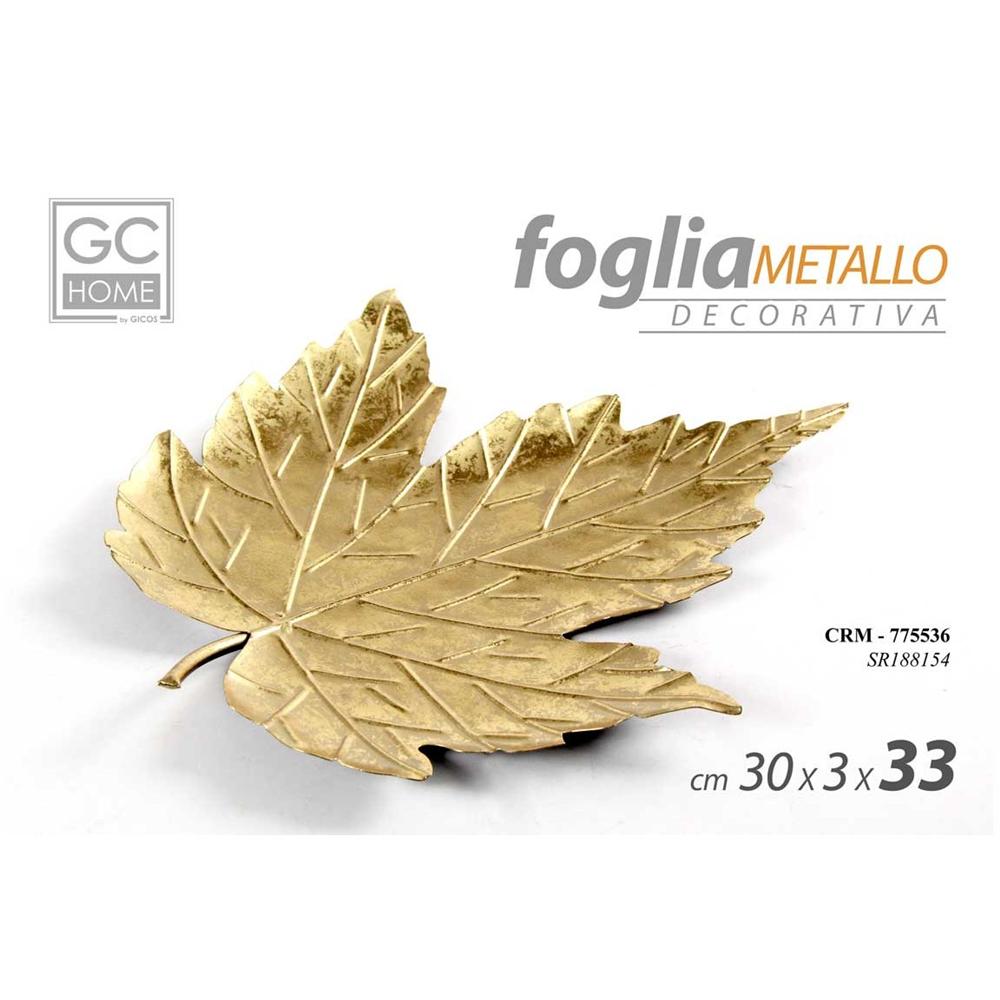 Crm/Foglia Metallo 30*2,5*33Cm Sr188154 - Metallo Oro - Centrini | Mikasa