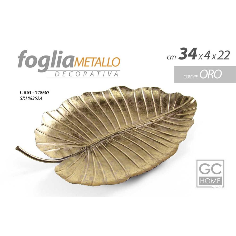 Crm/Foglia Metallo 34*4*22Cm Sr188265A - Metallo Oro - Centrini | Mikasa