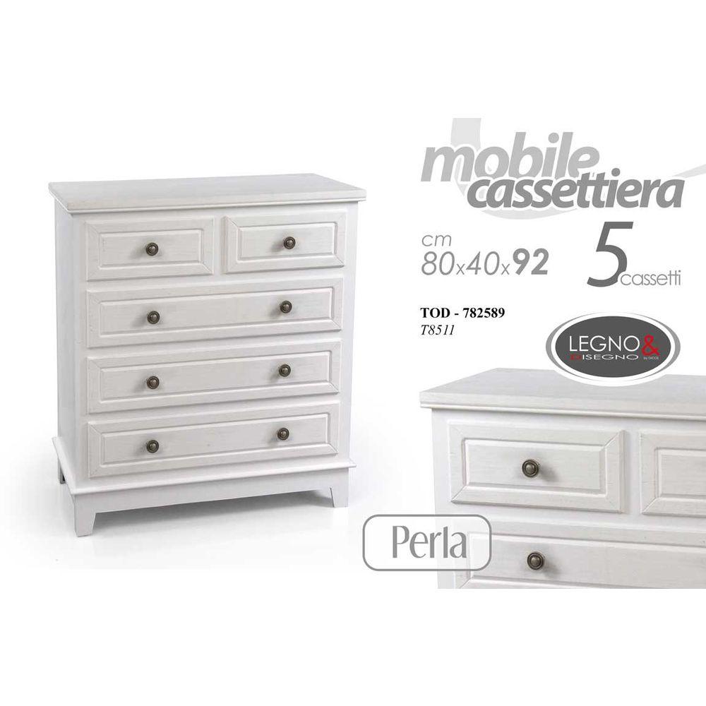 Tod/Mobile 5Cass Perla 80*40*92Cm T8511