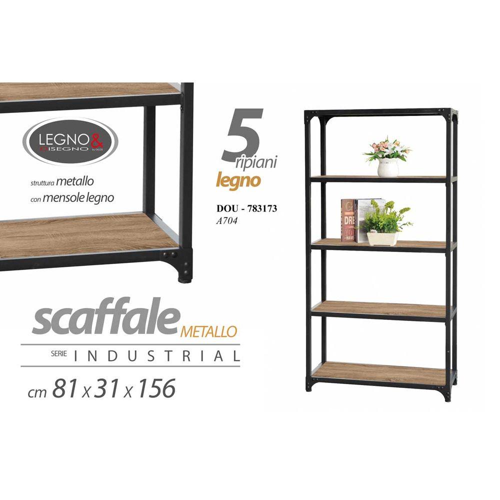 Dou/Scaffale 5 Rip Legn 81*31*156Cm A704 - Mensole, Scaffali & Ripiani | Mikasa