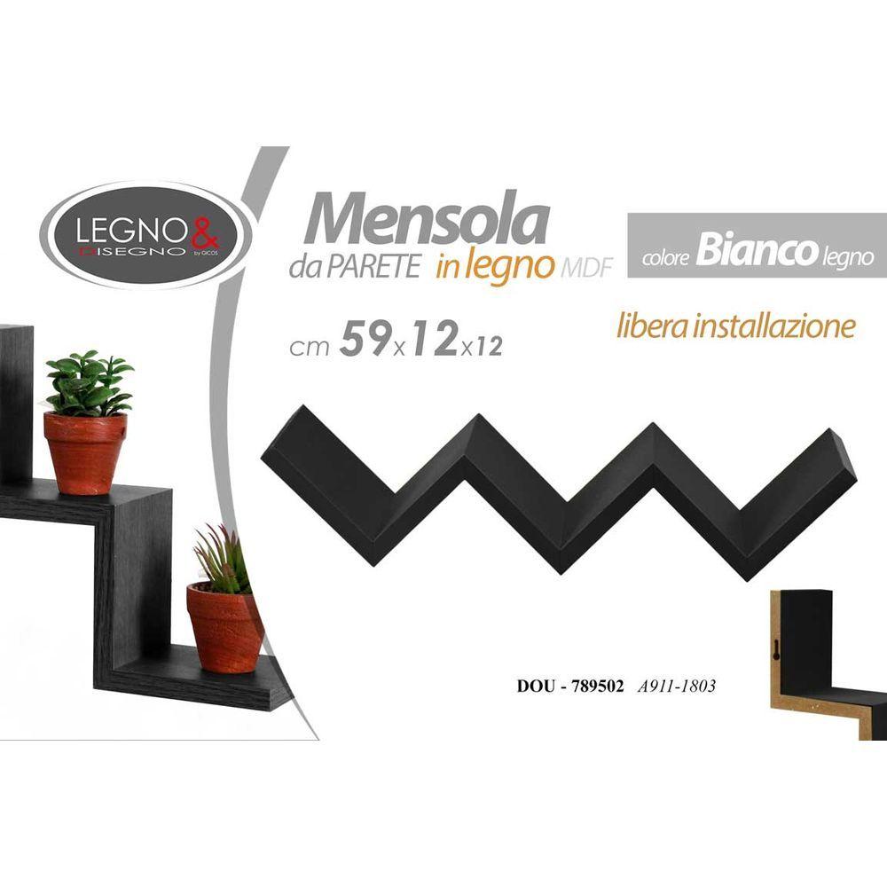 Dou/Mensola Nero 59*11,8Cm A911/1803 - Nero - Mensole, Scaffali & Ripiani | Mikasa
