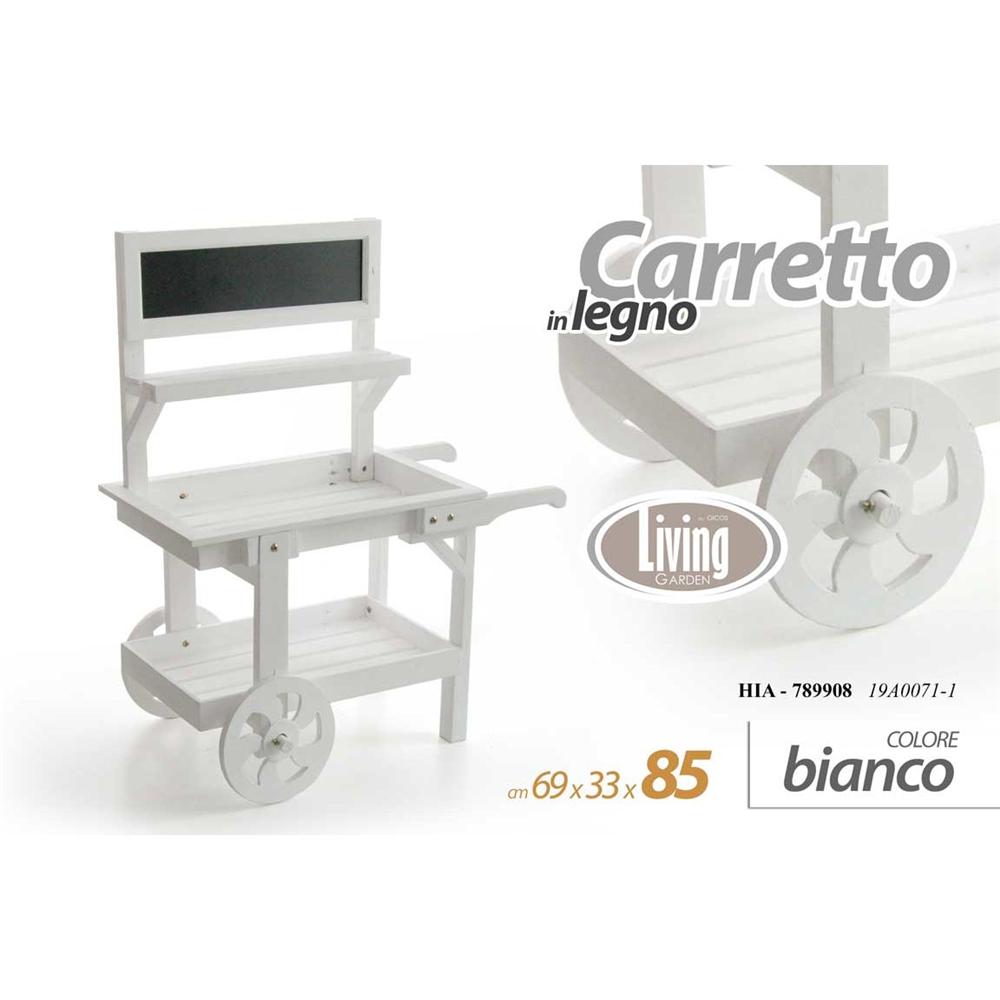 Hia/Carretto Bco 69*33*85Cm 19A0071-1 - Bianco - Carrelli | Mikasa