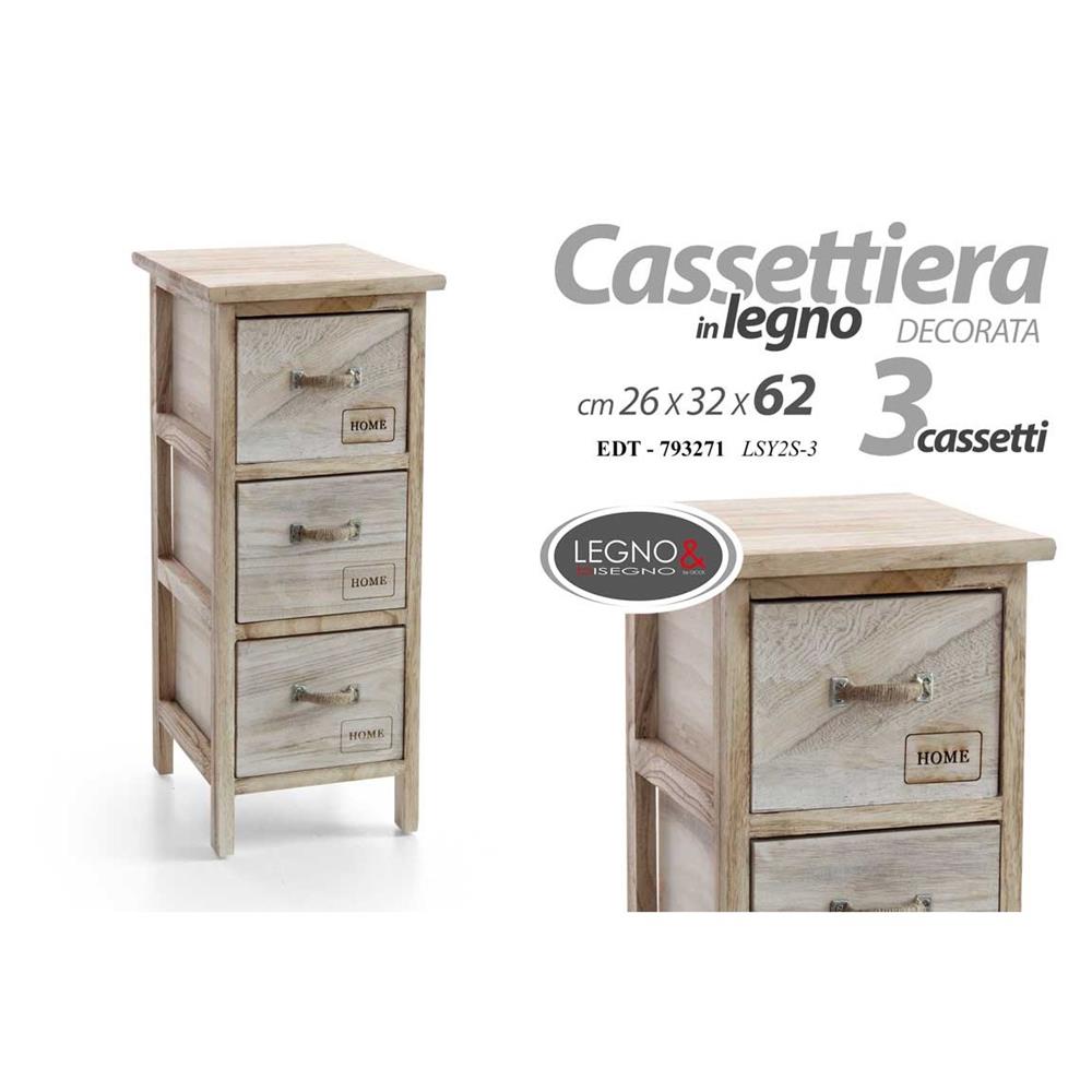 EDT/CASSETTIERA 3CAS 26*32*62 LSY1S-3 - Como & Cassettiere | Mikasa
