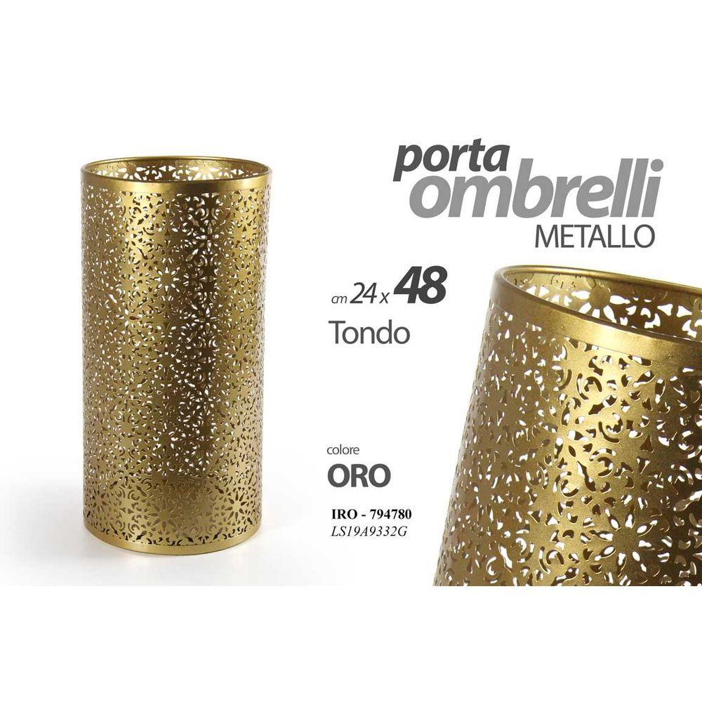 Iro/P.Ombrelli C/Oro 24*24*48 Ls19A9332G - Metallo Oro - Porta Ombrelli | Mikasa