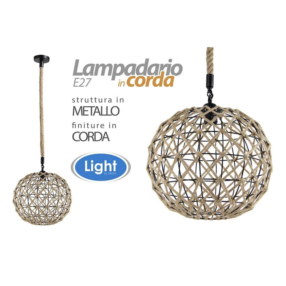 Nah/Lampadario Tdo 25Cm Wsr004 - Metallo Naturale - Lampadari | Mikasa