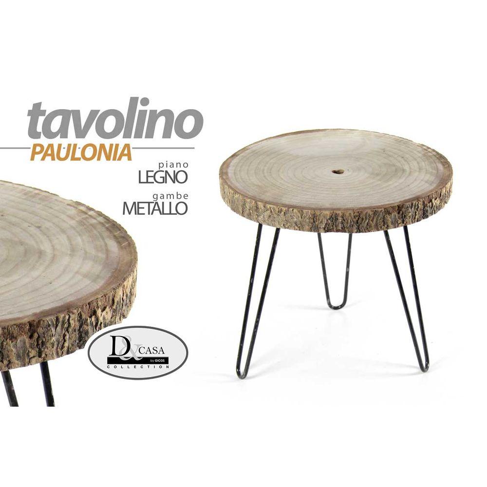 Gdo/Tavolino Paulonia 42*40Cm  Pd18360-3 - Naturale - A Tavola | Mikasa