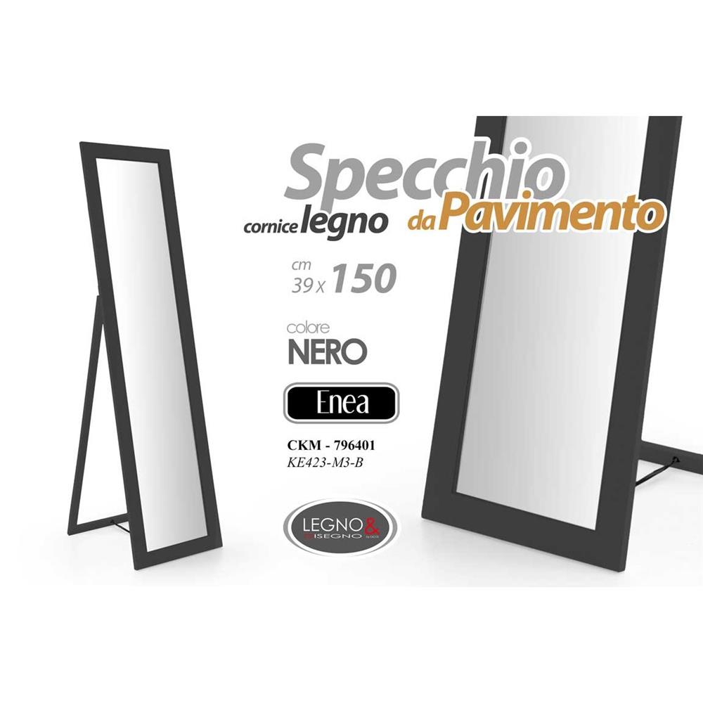 Ckm/Specchio Nero Bea 39*150 Ke423-M3/B - Legno Nero - Specchi | Mikasa