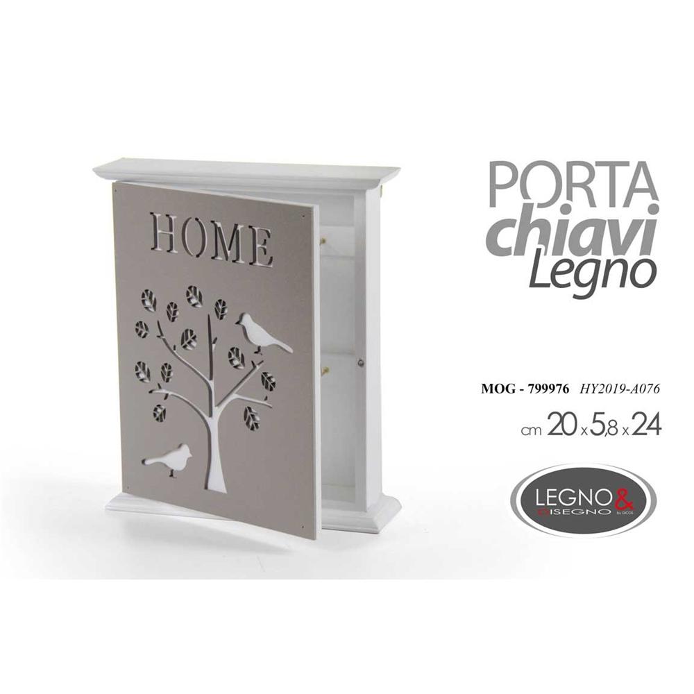 Mog/P.Chiavi 20*24*5,8 Hy2019A076 - Legno Tortora - Porta Chiavi | Mikasa
