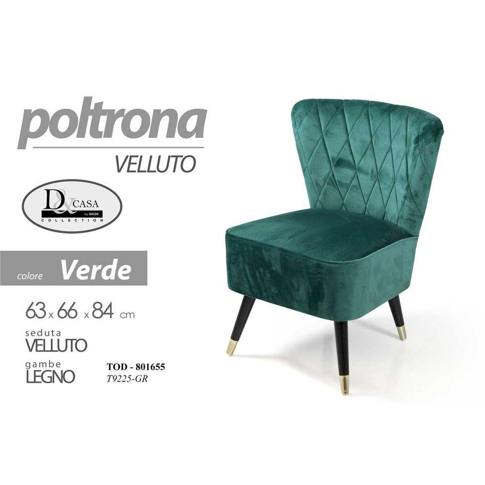 Tod/Poltrona Verde 63*66*84 T9225-G-26