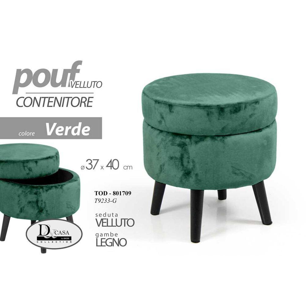 Tod/Pouf Cont.Verde 37*37*40 T9233-G-26 - Verde - Pouf | Mikasa
