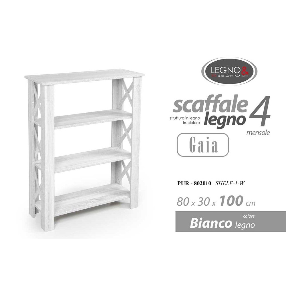 Pur/Scaffale A 4 Rip 80*30*100 18P7-3-W