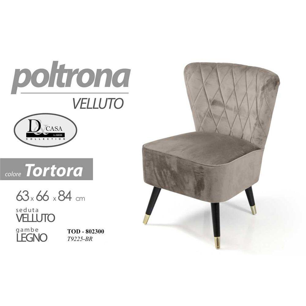 Tod/Poltrona Tortora 63,5*66*T9225-Br-17