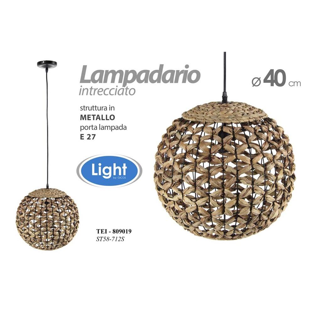 Tei/Lampadario Nat 40*40*37Cm St58-712S
