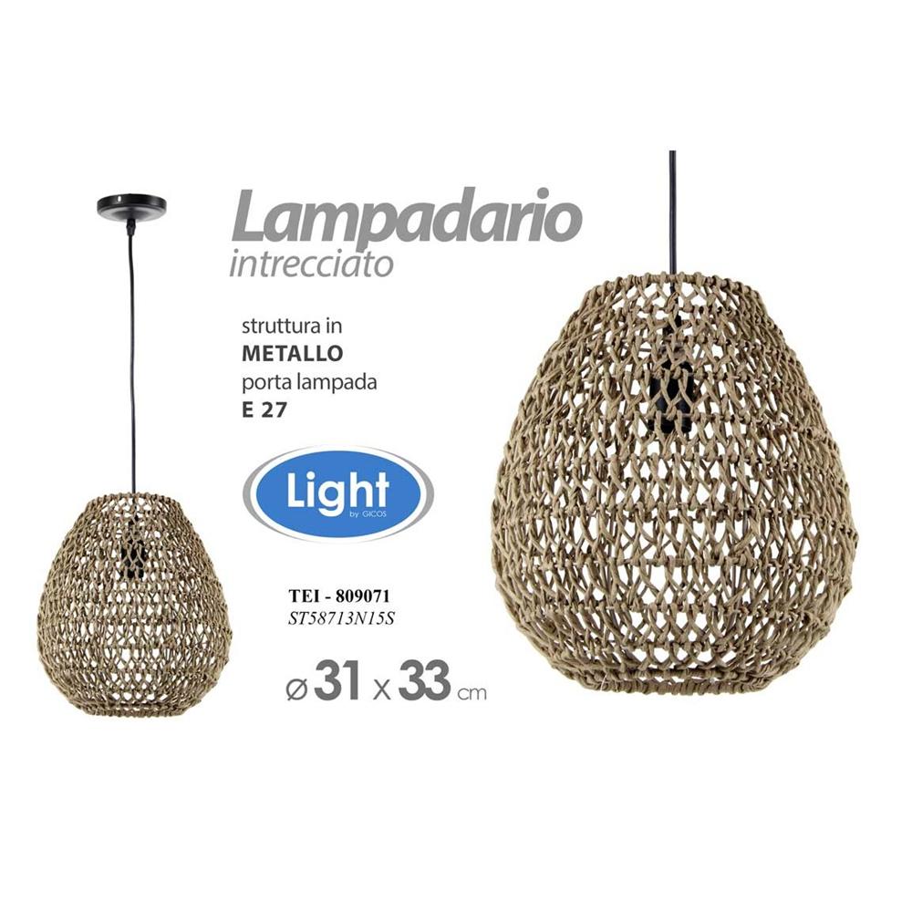Tei/Lampadario Nat 31*31*33 St58713N15S