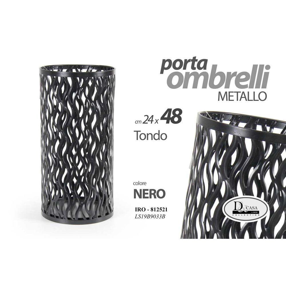 Iro/P.Ombrello Nero 24*24*48 Ls19B9033B - Metallo Nero - Porta Ombrelli | Mikasa