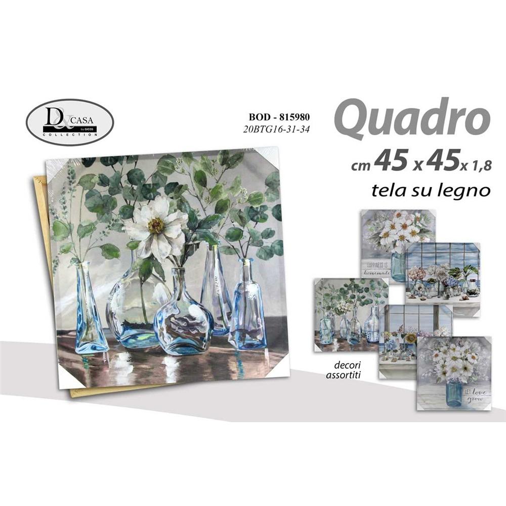 Bod/Quadro Ass 45*45*1,8 20Btg16-31-34 - Tela Assortito - Quadri | Mikasa