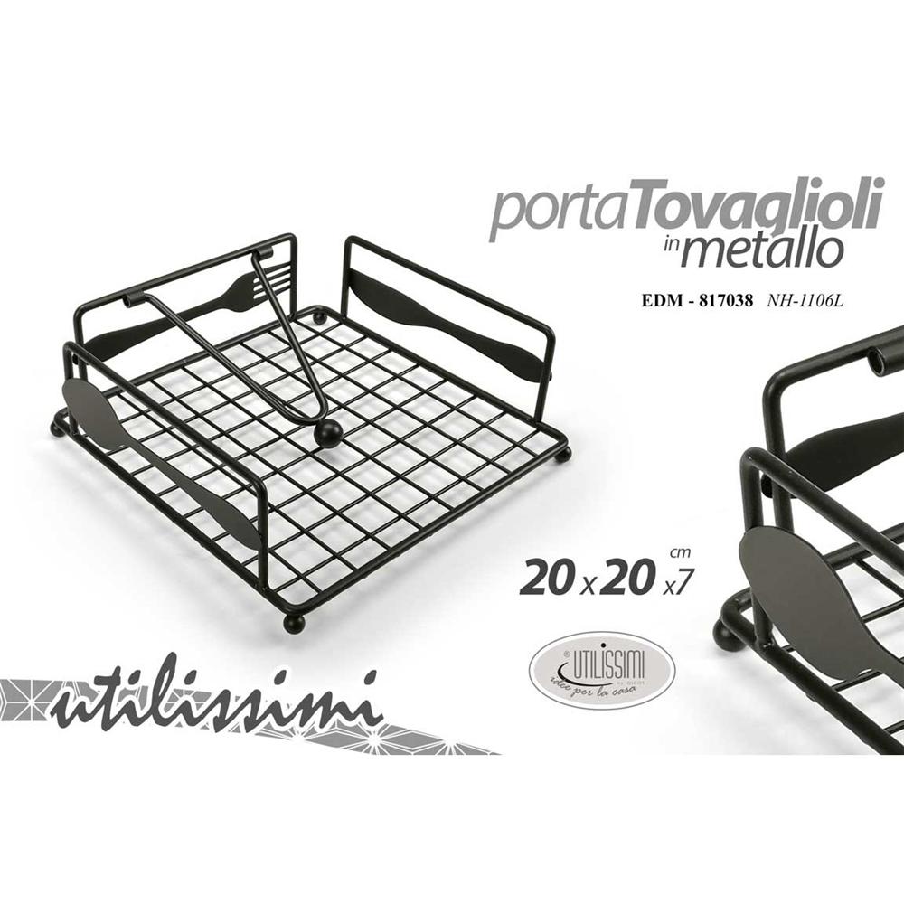 Edm/P.Tovaglioli Nero 20*20*7 Nh-1106L - Nero - Porta Tovaglioli | Mikasa
