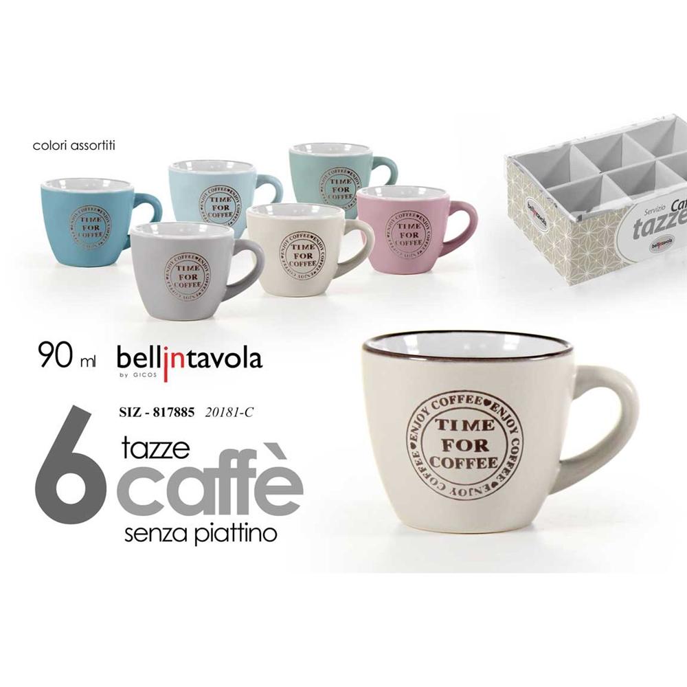Siz/6 Tazzine Caffe' 90Cc 20181-C