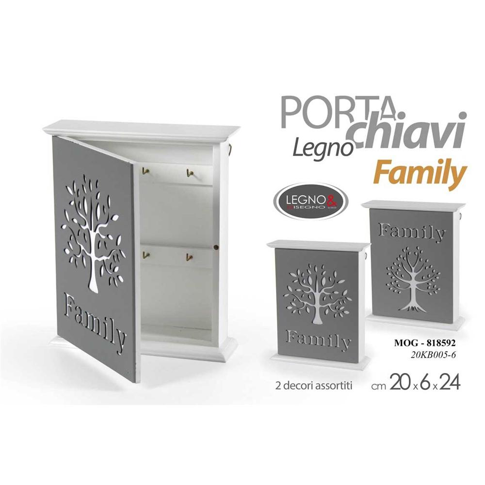 Mog/P.Chiavi Family As 20*6*24 20Kb005-6 - Legno Assortito - Porta Chiavi | Mikasa