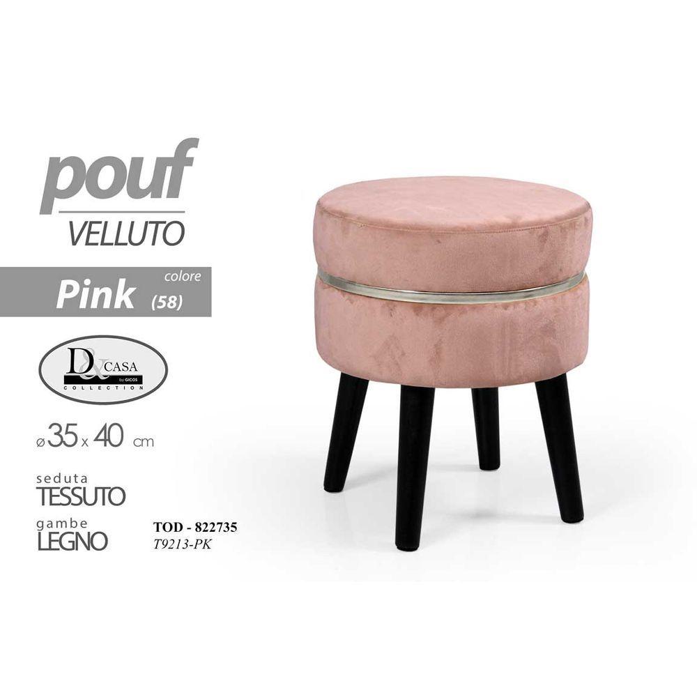 Tod/Pouf Pink 35*40,5Cm T9213-P-58 - Rosa - Pouf | Mikasa