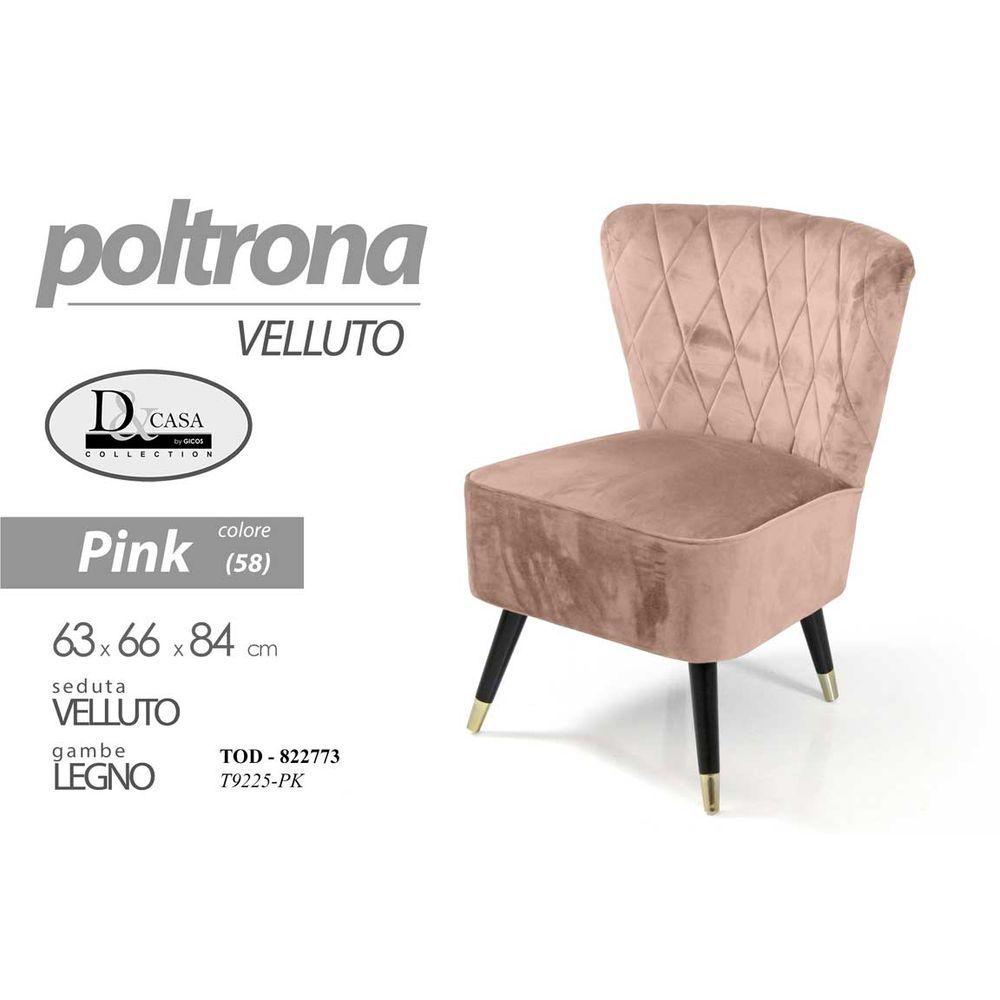Tod/Poltrona Pink 63*66*84Cm T9225-P-58