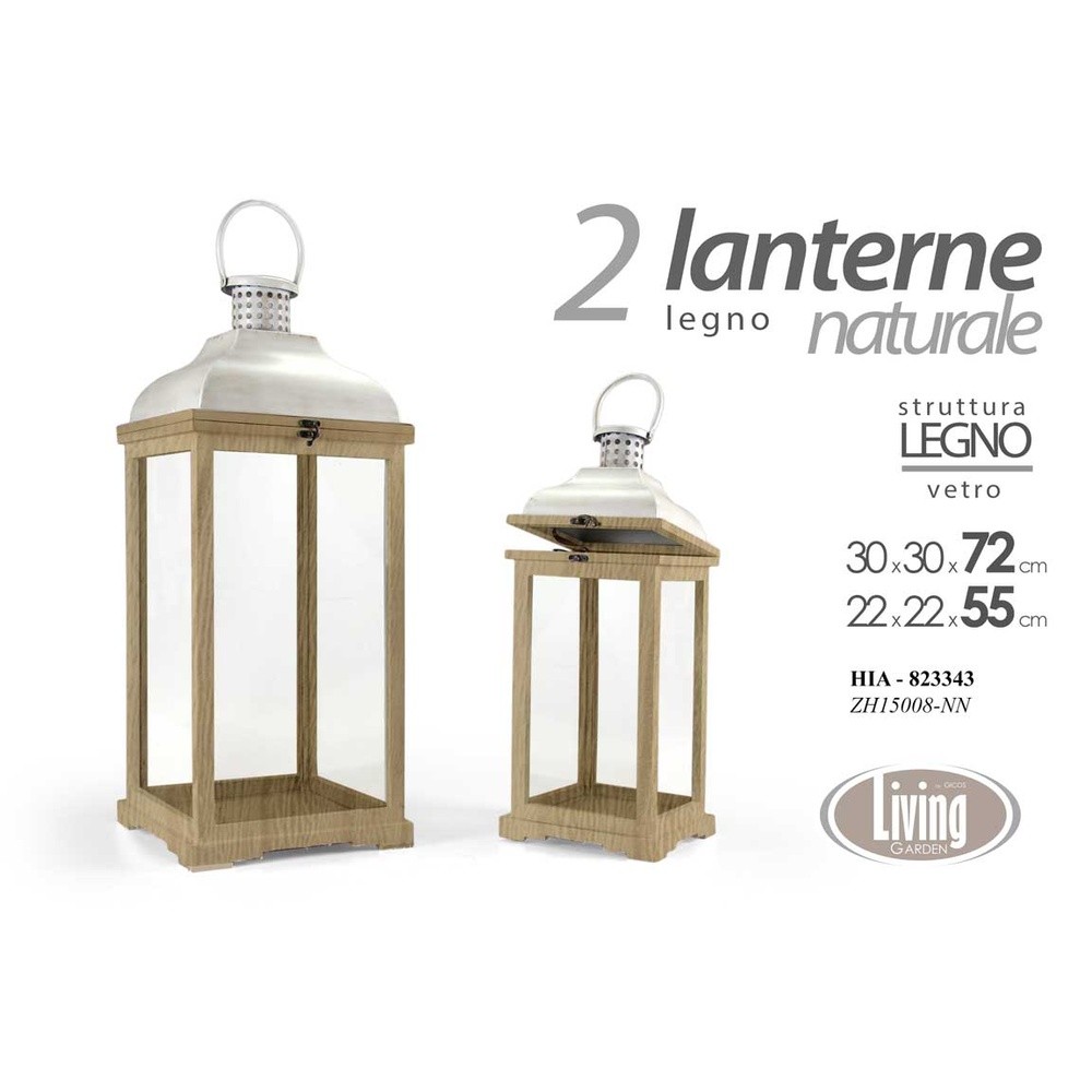 Lanterna Grande Natuale 827174  30*30*75 Cm