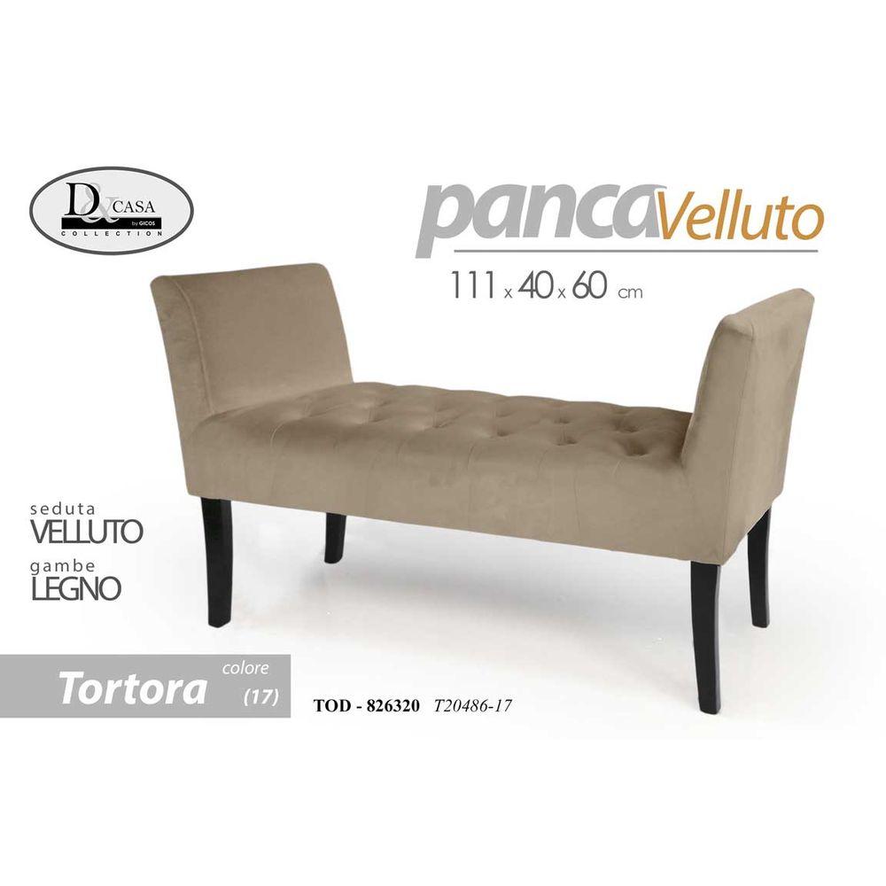 Tod/Panca Tort.Vel 111*40*62Cm T20486-17 - Tortora - Panchine | Mikasa