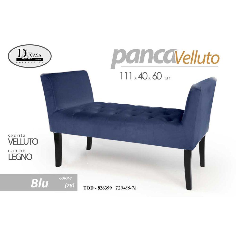 Tod/Panca Blu Vel. 111*40*62Cm T20486-78 - Blu - Panchine | Mikasa