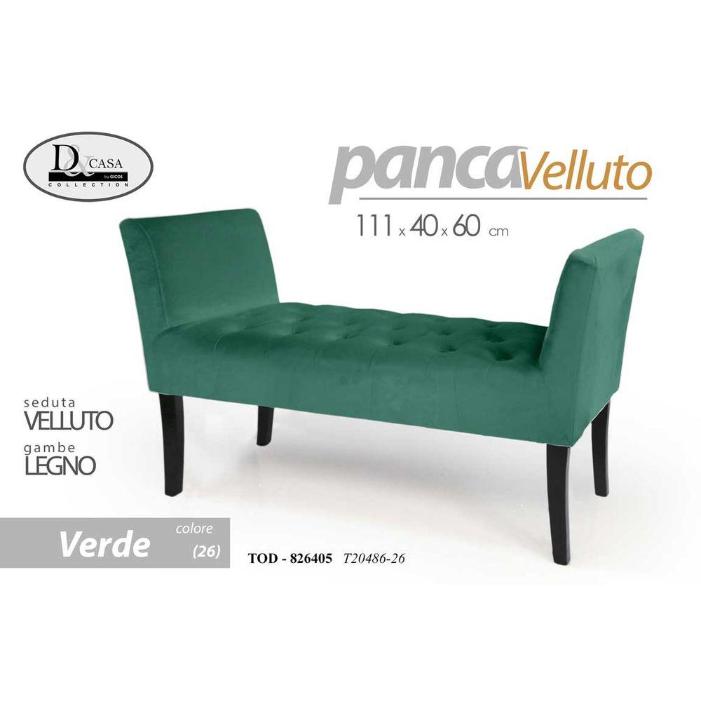 Tod/Panca Ver.Vel. 111*40*62Cm T20486-26 - Verde - Panchine | Mikasa