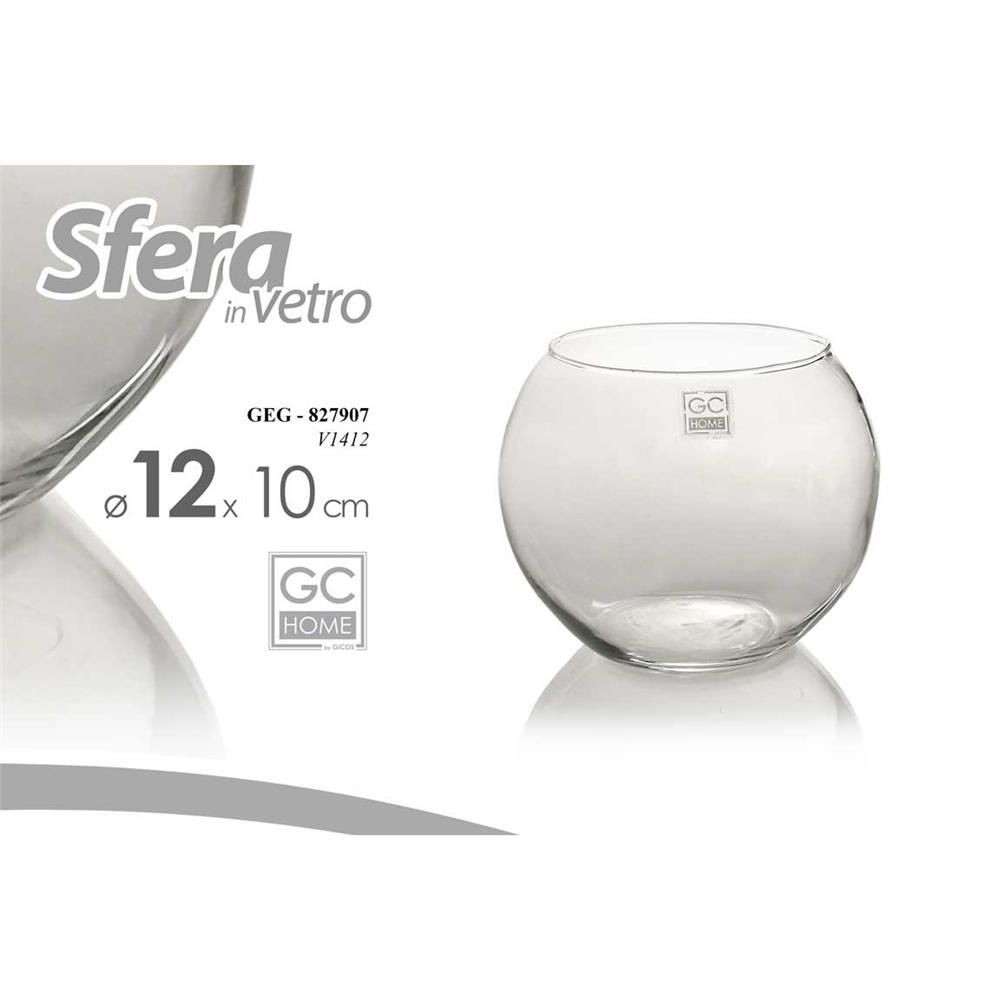 Geg/Sfera Vetro Trasp. D12*10Cm V1412